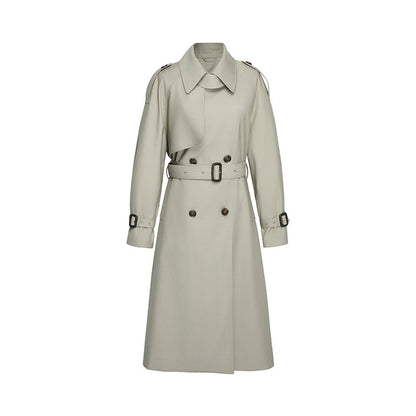 Non Ironing Casual Trench Coat Moonlight Gray