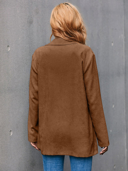 Corduroy Single-Breasted Blazer