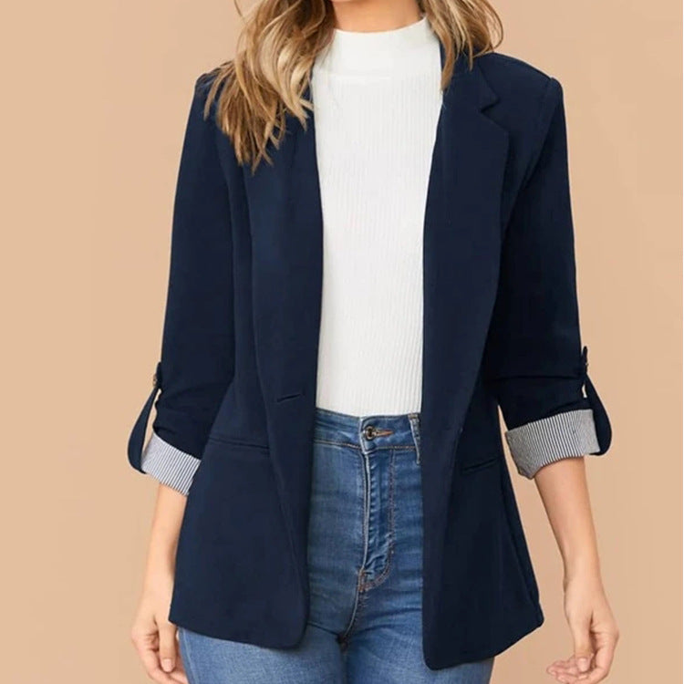 Elegant Versatile Blazer Purplish blue
