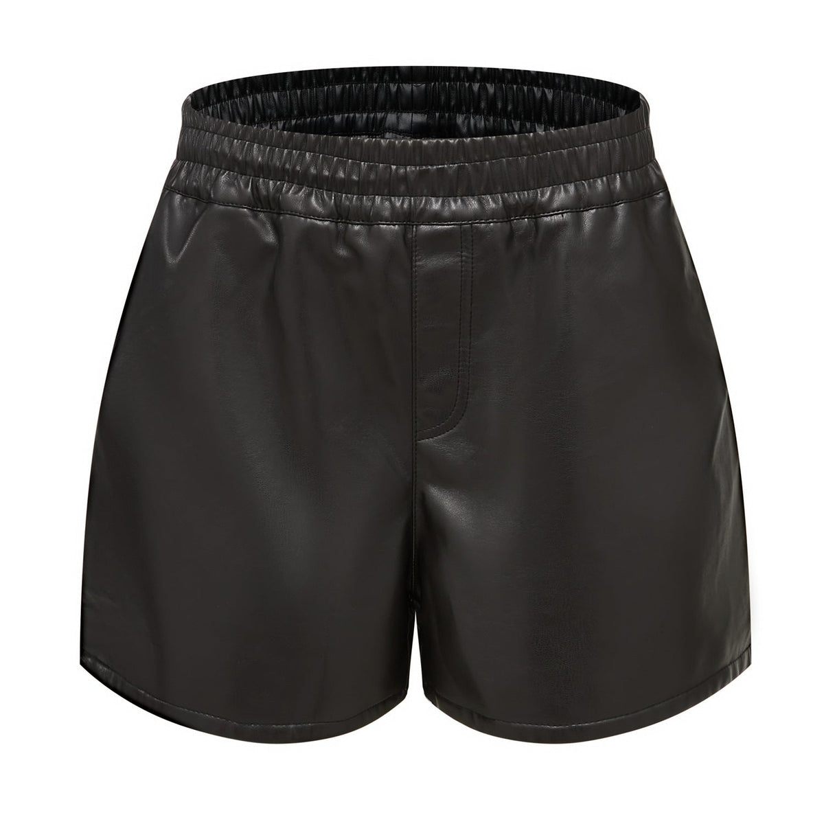 Dani Faux Leather Shorts Casual Black