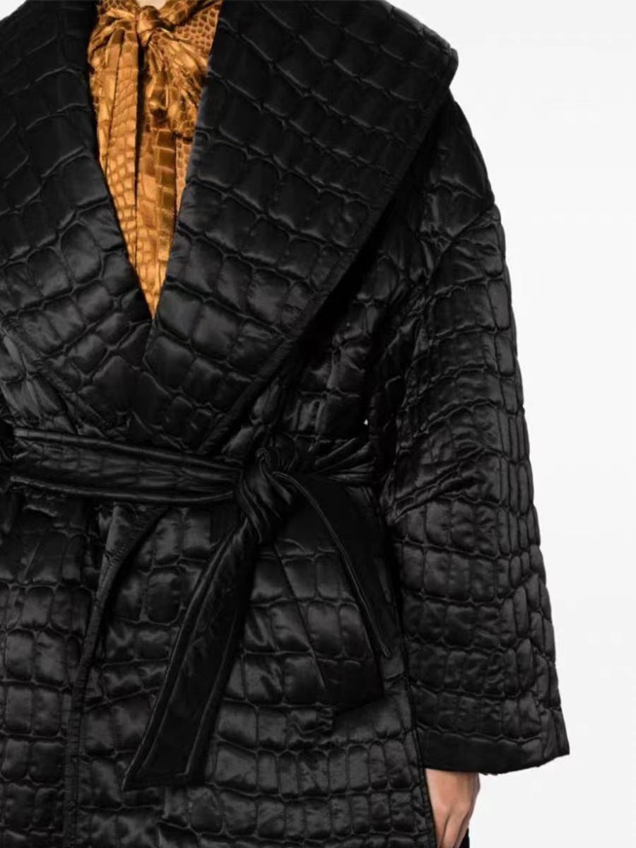 Quilted Cotton Cloak Coat