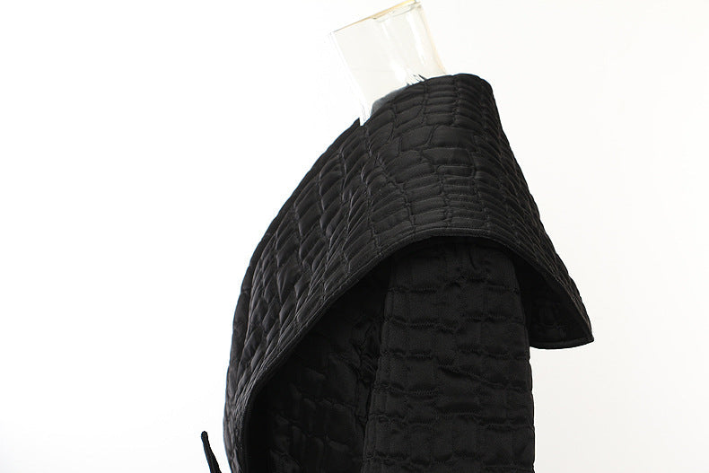 Quilted Cotton Cloak Coat