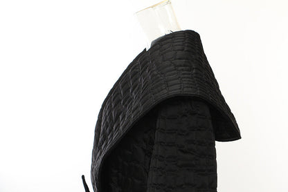 Quilted Cotton Cloak Coat