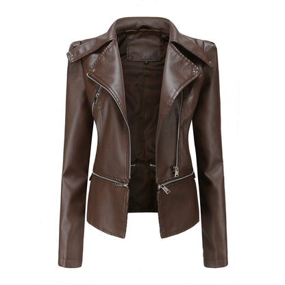 Faux Leather Coat Day to Night Jacket Coffee