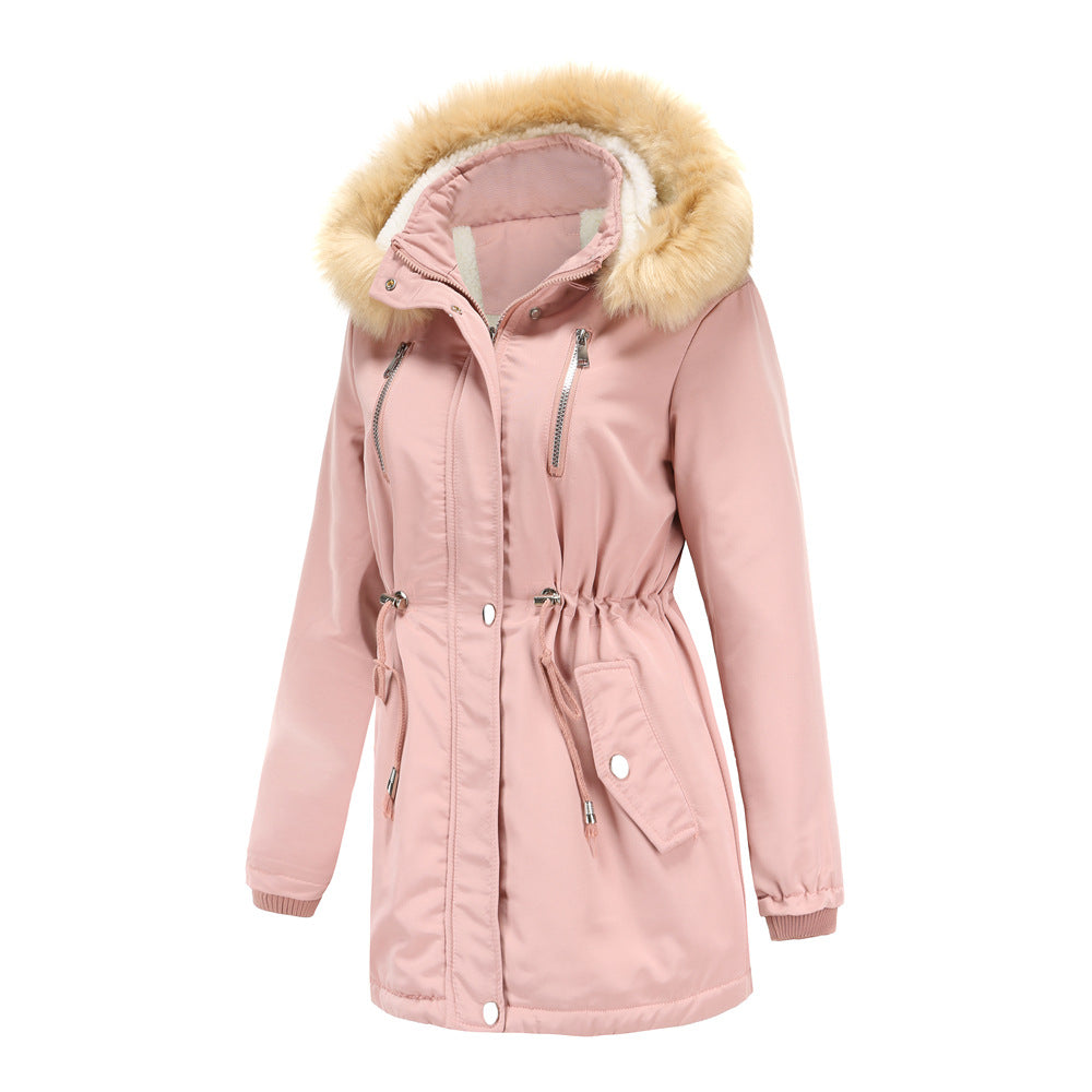 Lambskin Fleece Padded Loose Parkas