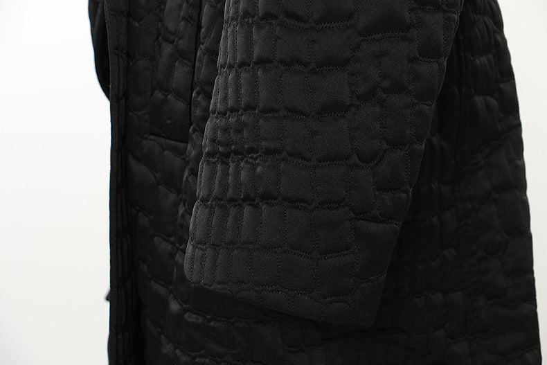 Quilted Cotton Cloak Coat