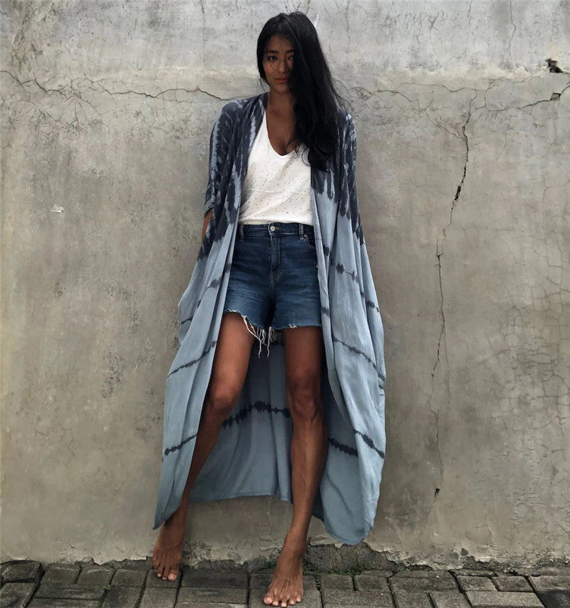 Sexy Beach Cardigan Cover Up One Size Gray Series