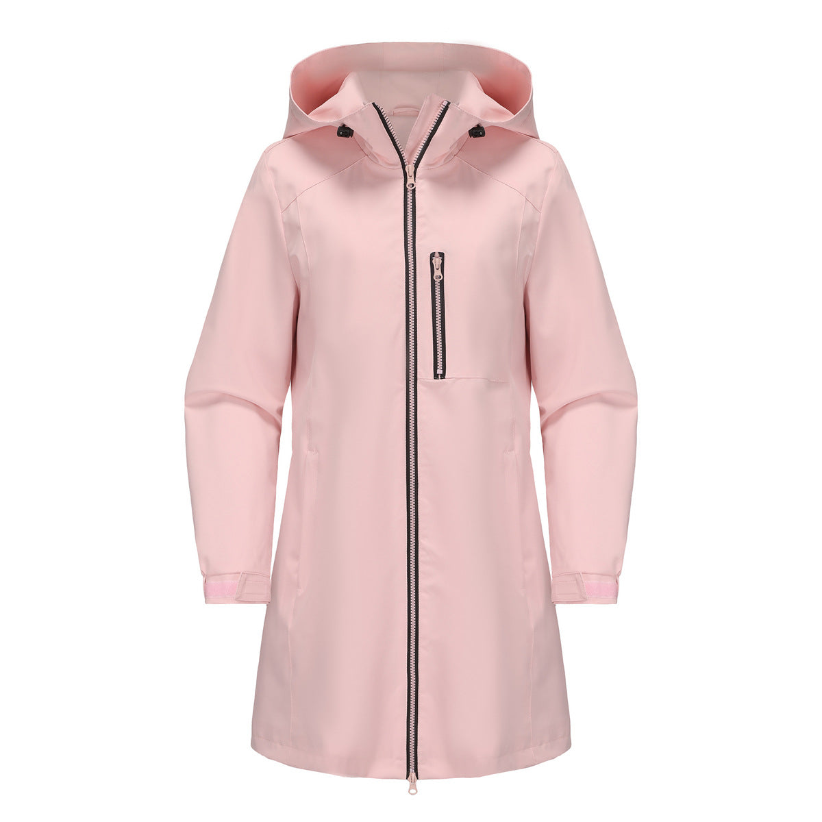 Waterproof Hooded Windbreaker Coat Pink