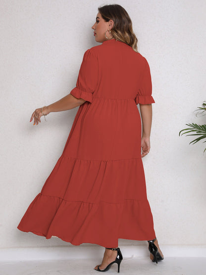 Day to Night Round Neck Short Sleeve Bow Dress