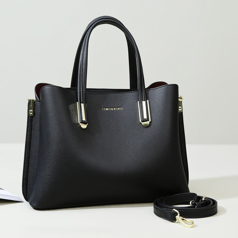 Women Handbags Versatile Bag Crossbody Vegan Leather One Size Black
