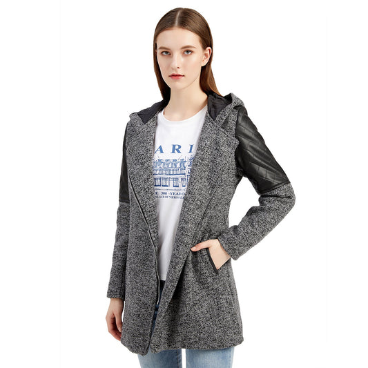 Casual Hooded Woolen Coat Jacket