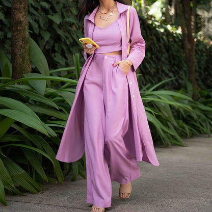 Trench Coat Suit Lavender