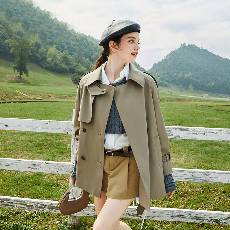 Elegant Mid-Length Trench Coat