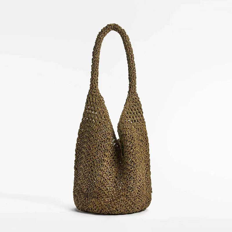Shoulder Straw Bag Rattan Natural Fibers