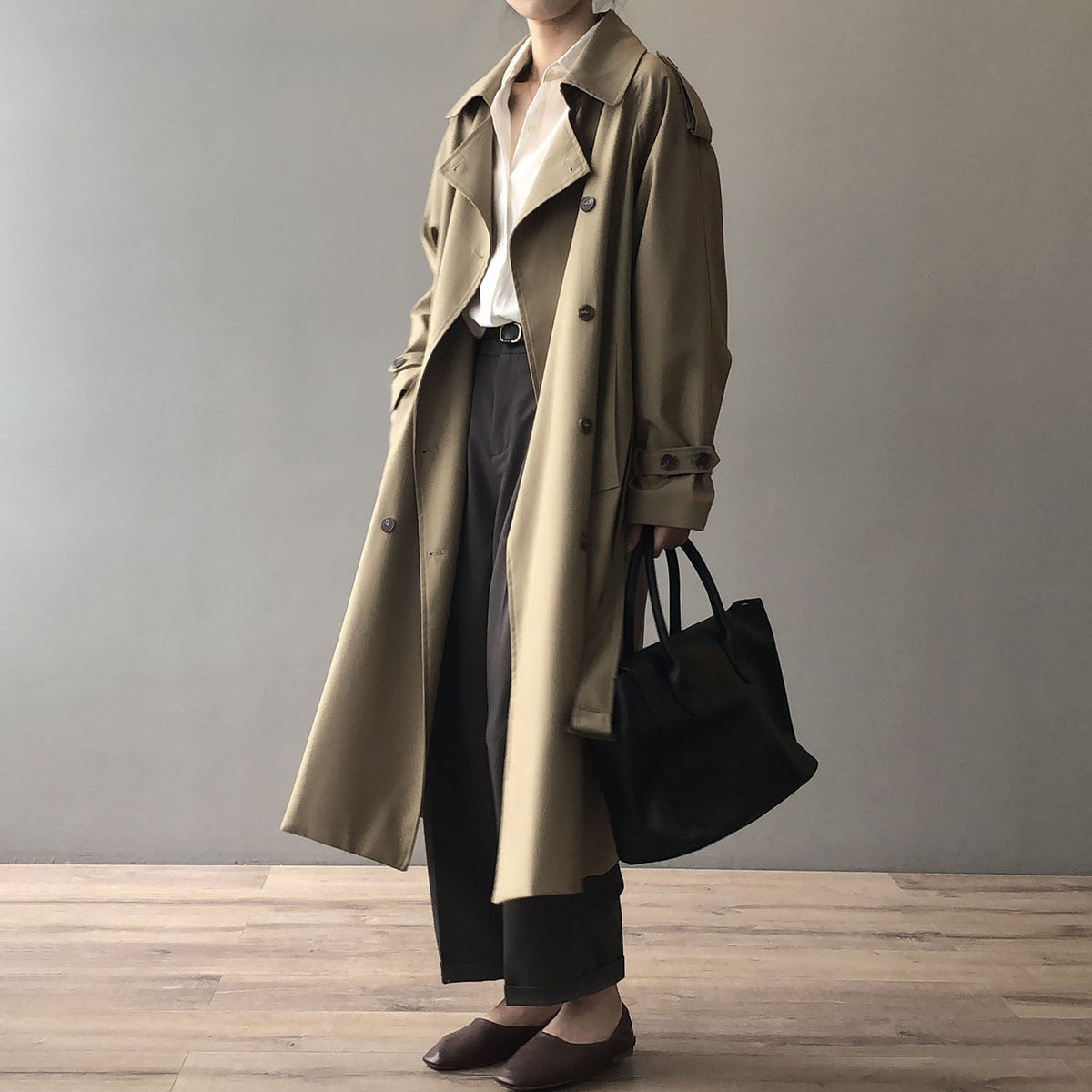 Elegant Loose-Fit Trench Coat