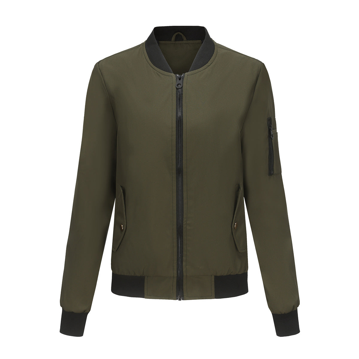 Thin Varsity Jacket Army Green