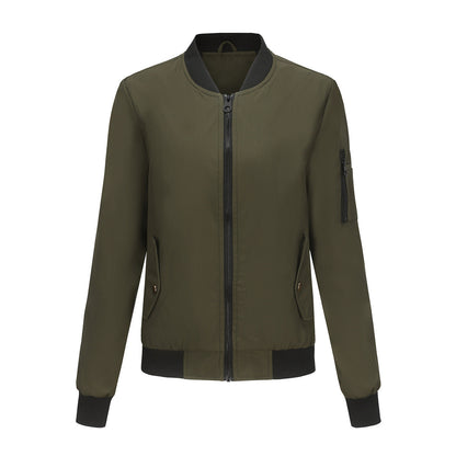 Thin Varsity Jacket Army Green