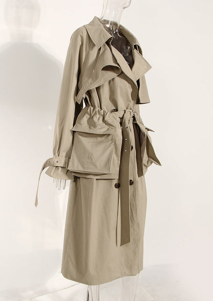 Khaki Cotton Trench Coat