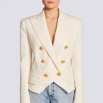 Classic Blazer Jackets Pale Yellow