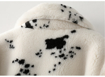 Wool Faux Fur Loose Trench Coat