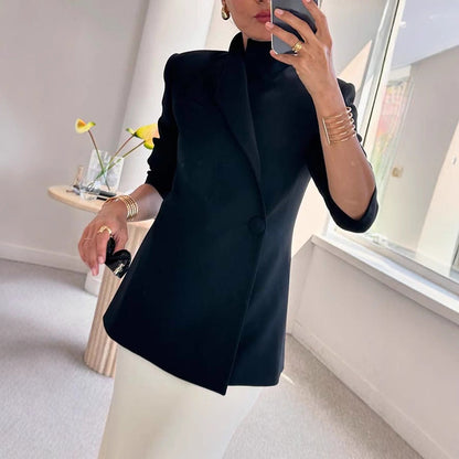 One button Blazer Black
