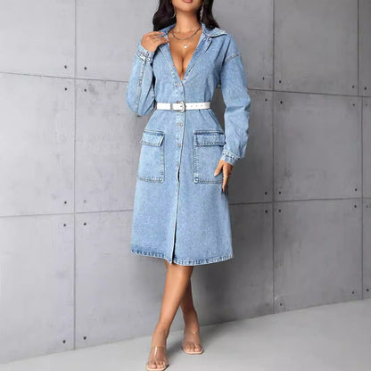 Denim Loose Long Coat