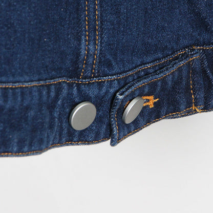 Denim Splicing Slim Blazer