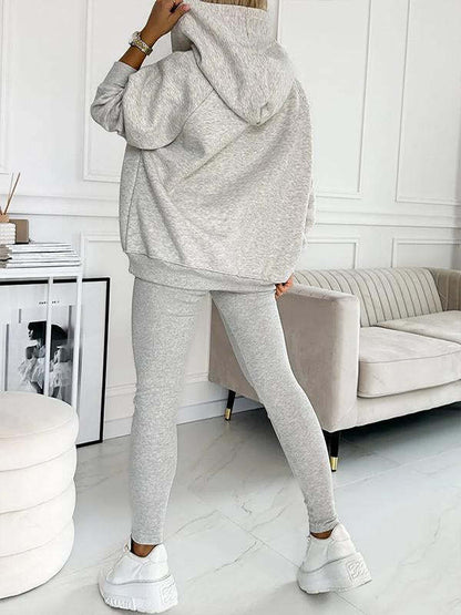 Clidress Solid Vest&Hoodie&Pants 3 Pieces Set(10 Colors)