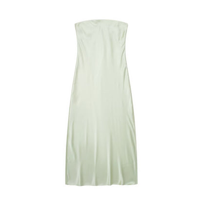 Satin Tube Dress Light Green