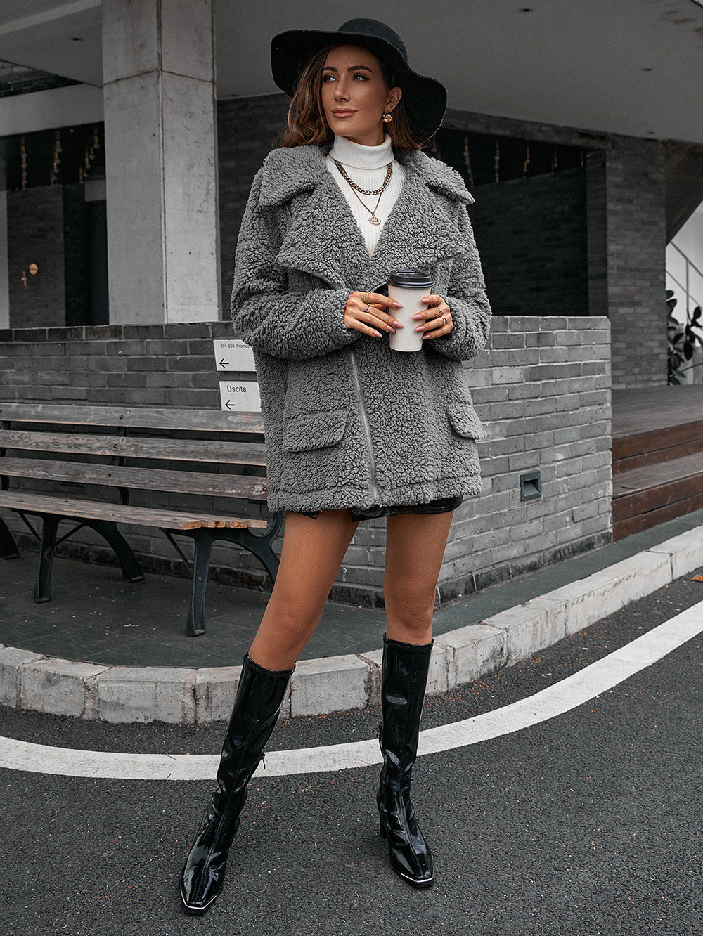 Bubble Velvet Furry Jacket
