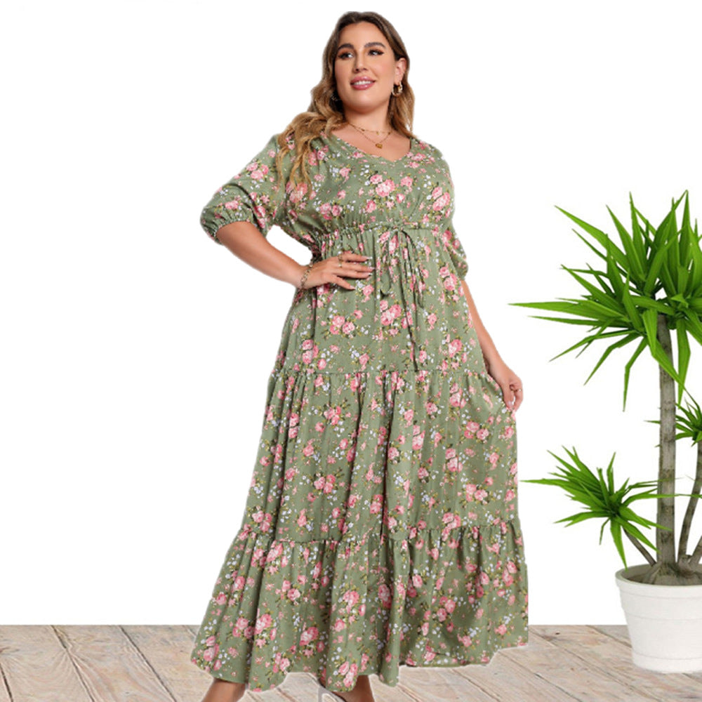 Casual Bohemian Print Loose Dress