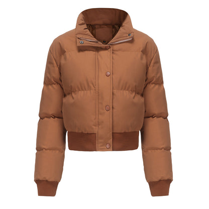 Short Cotton Padded Jacket Orange