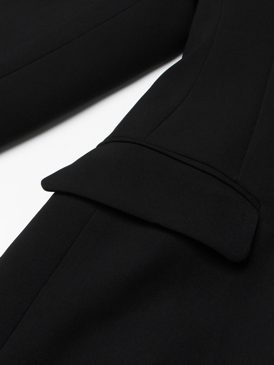 Solid Color Slimming Long Coat
