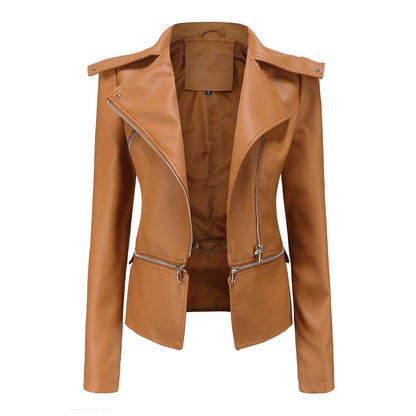 Faux Leather Coat Day to Night Jacket camel