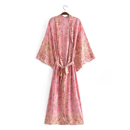 Harper Printed Kimono Cardigan Pink