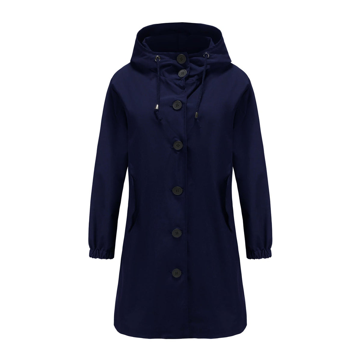 Waterproof Long Parkas Navy Blue