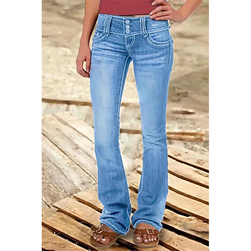 Billie Low Waist Ripped Jeans Light Blue
