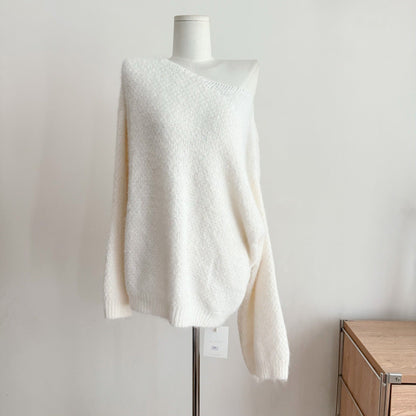 Clidress Off Shoulder Loose Fit Sweater