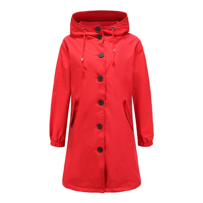 Waterproof Long Parkas Red