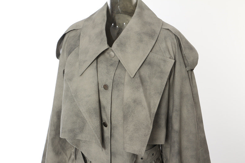 Camouflage Ink Skirt Suit