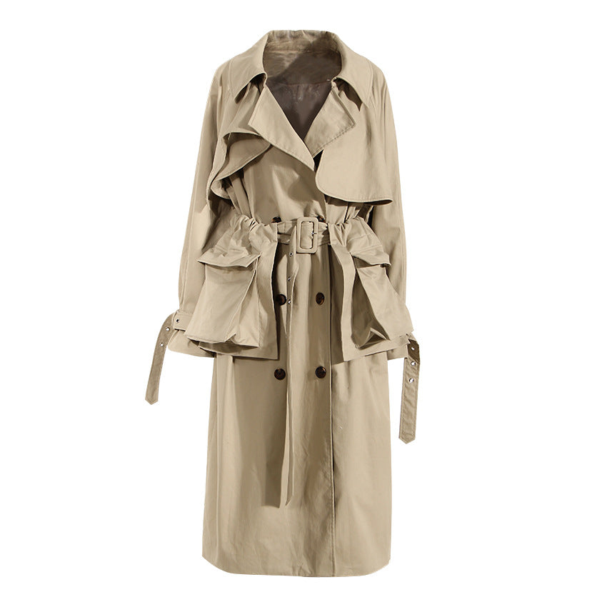 Khaki Cotton Trench Coat Khaki
