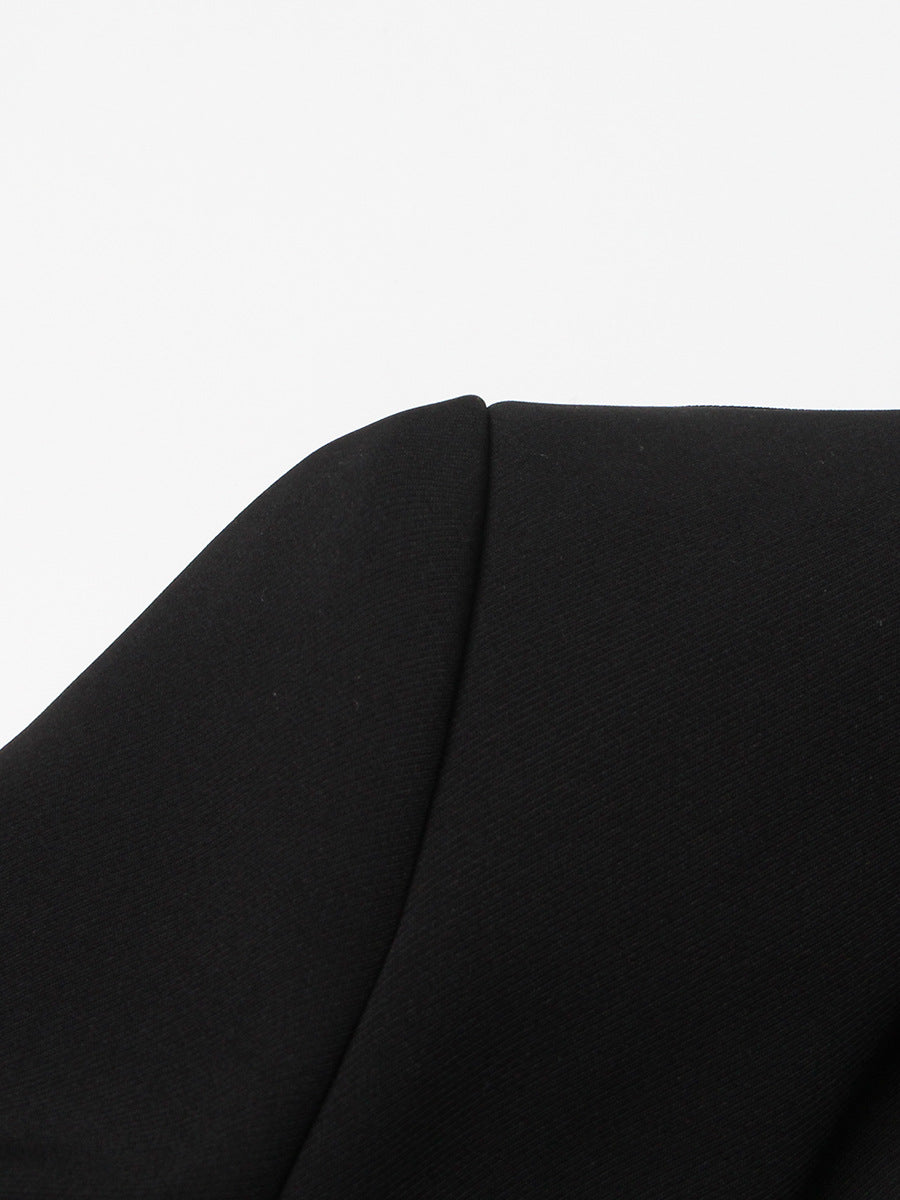 Solid Color Slimming Long Coat