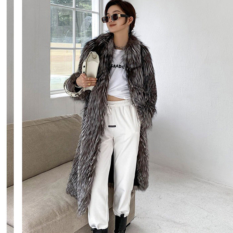 Faux Fur Long Cut Long Coat