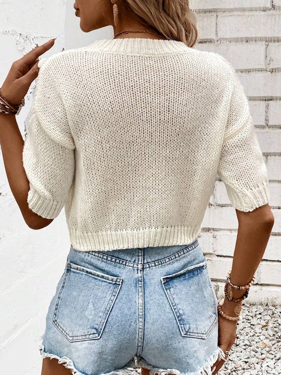 Clidress O Neck Knitting Sweater Top