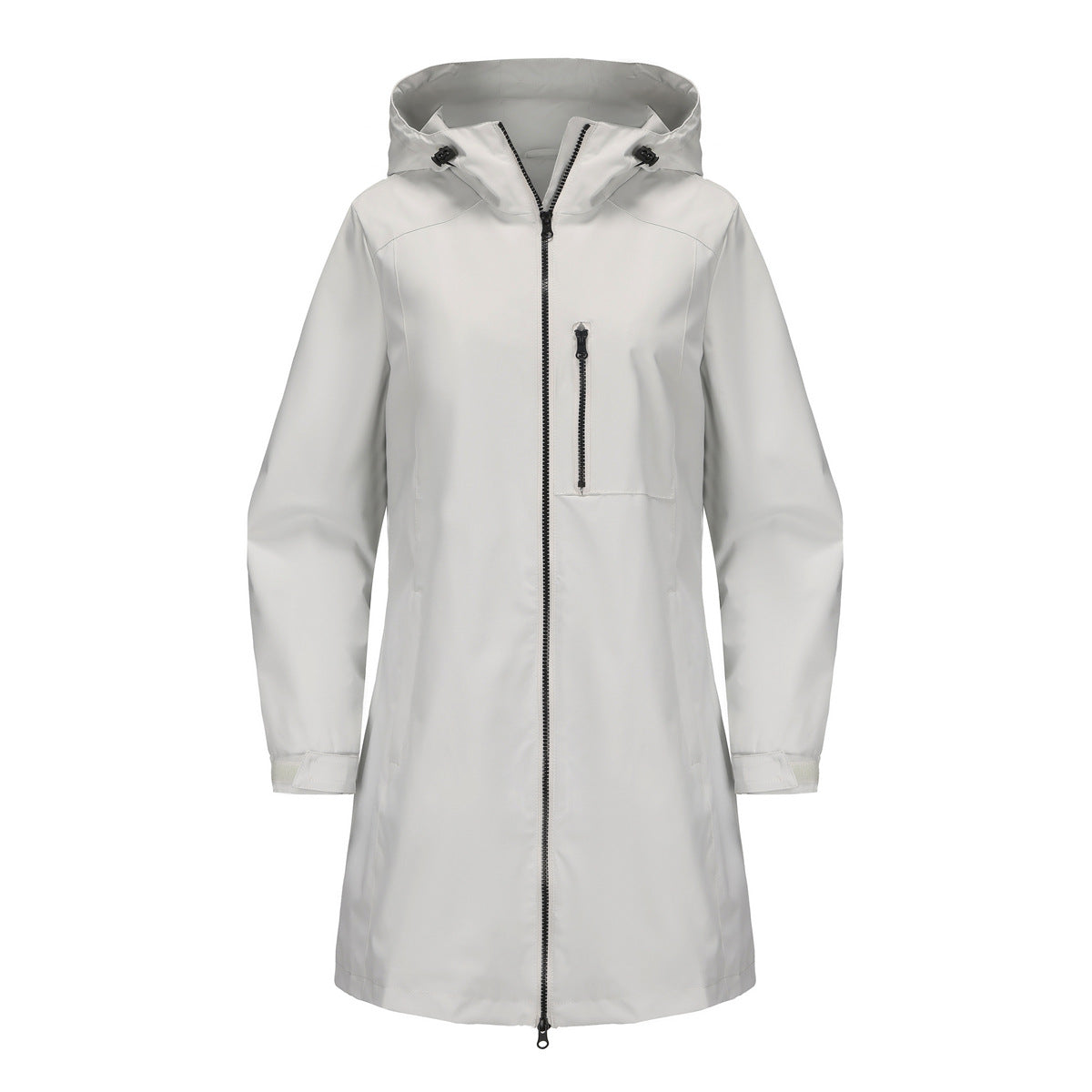 Waterproof Hooded Windbreaker Coat Grey