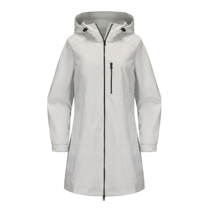 Waterproof Hooded Windbreaker Coat Grey