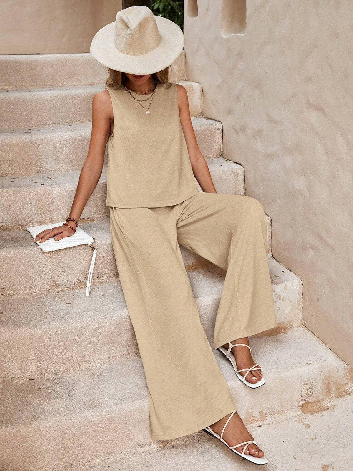 Two Piece Women's Versatile Set Ivory