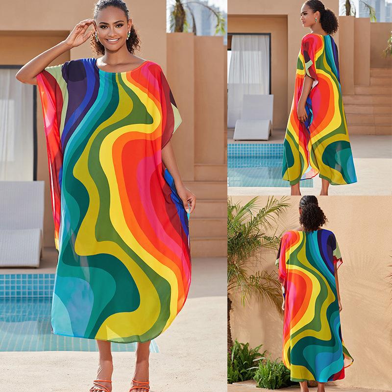 Paula Printed Kaftan One Size Clouds