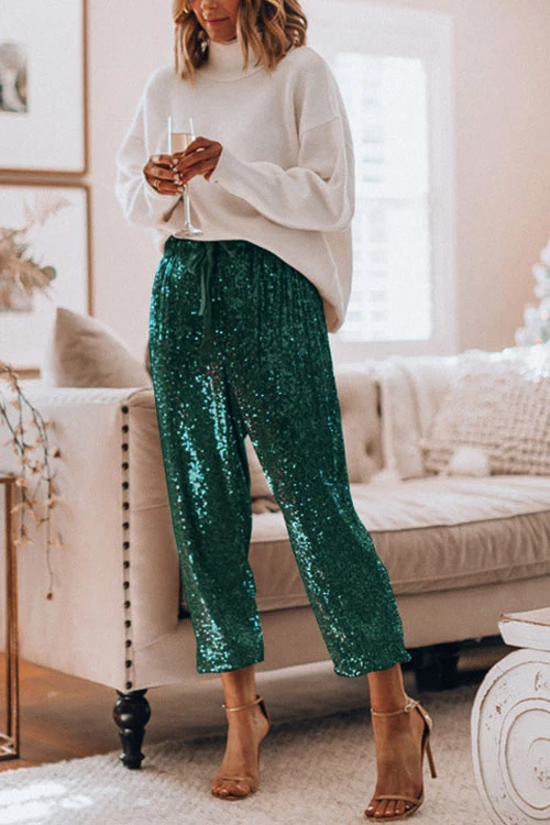 Clidress Sequin Jogging Party Pants(SALE)