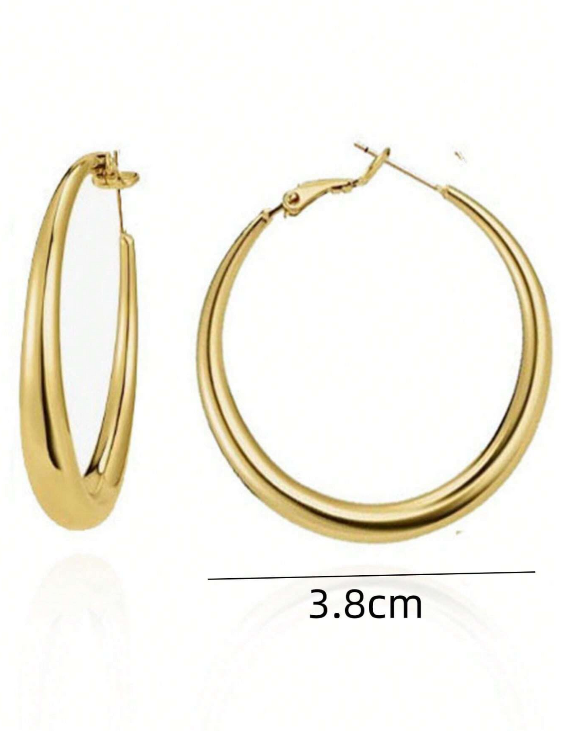 Clidress Metal Hoop Circle Earrings